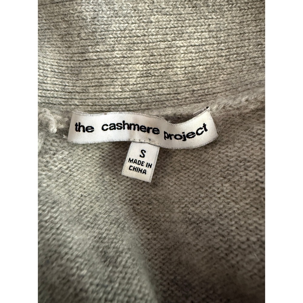The Cashmere Project Gray 100% Cashmere Long Open Front Cardigan Small S - Picture 7 of 9